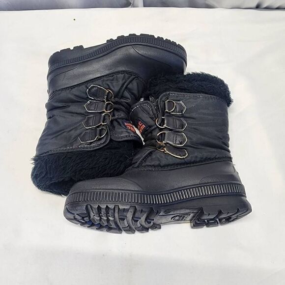 Sorel Snowcrest Winter Faux Fur Black Boots Size 6 - Picture 6 of 11